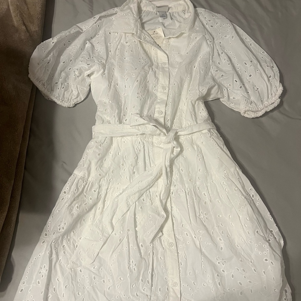 Targets A New Day White Eyelet Midi Dress